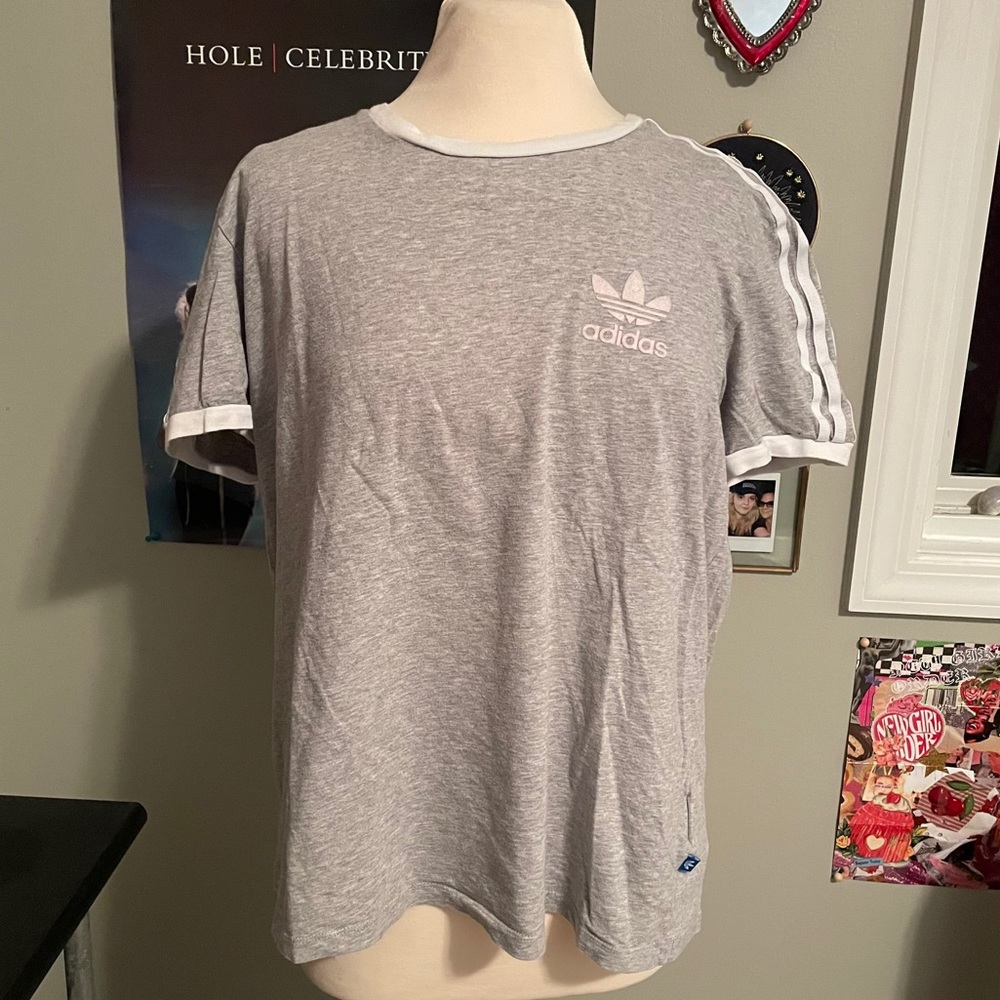 Adidas Grey Ringer Shirt
